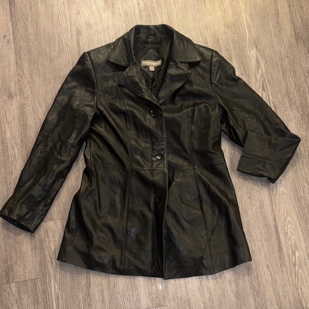 Valerie Stevens Black Leather Jacket